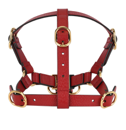 Gucci Pet Harness, Leather, Red, Sz S, 692963, DB/B, 3*